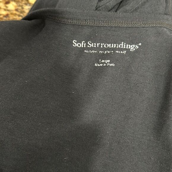 Soft Surroundings Cotton Blend Sleeveless Maxi Dress In Black Size L - Picture 6 of 10